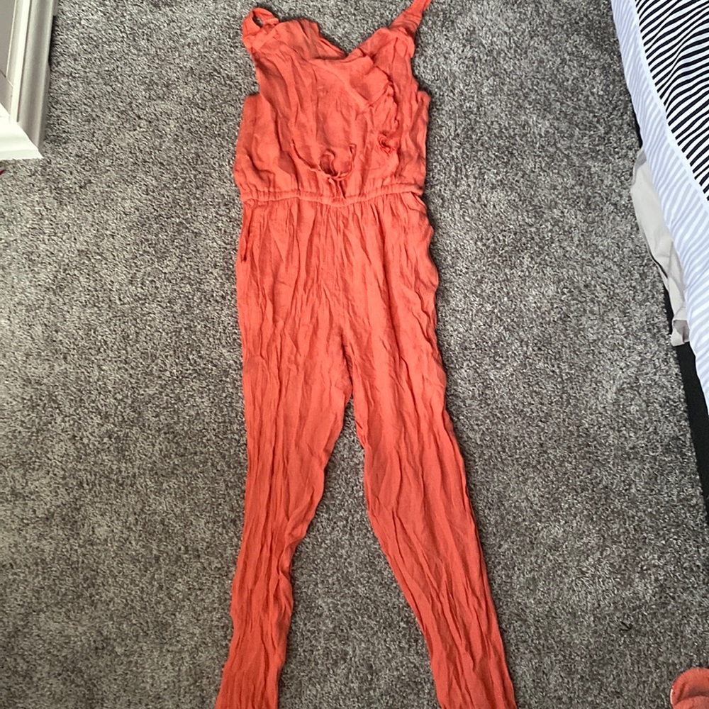 Orange coral jumpsuit